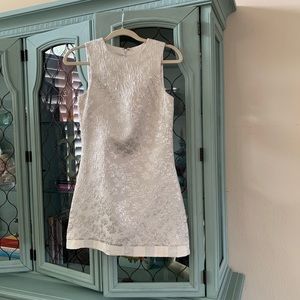 ABS Silver Metallic Shift Dress Size 0